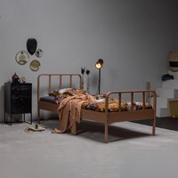 Product photograph of Mees Metal Single Bed By Woood - Black from Cuckooland