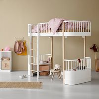 Product photograph of Oliver Furniture Wood Original Children S High Loft Bed In White Oak from Cuckooland