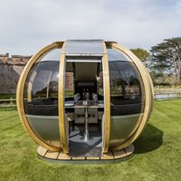 Product photograph of Ornate Garden Small Luxury Summerhouse Garden Pod - Red from Cuckooland