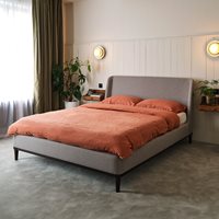 Product photograph of Swyft Bed 02 Stone Linen Bed In A Box - Double from Cuckooland