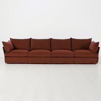 Product photograph of Swyft Sofa In A Box Model 06 Modular Velvet 4 Seater Sofa - Brick from Cuckooland