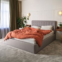 Product photograph of Swyft Bed 01 Stone Linen Bed In A Box - Single from Cuckooland