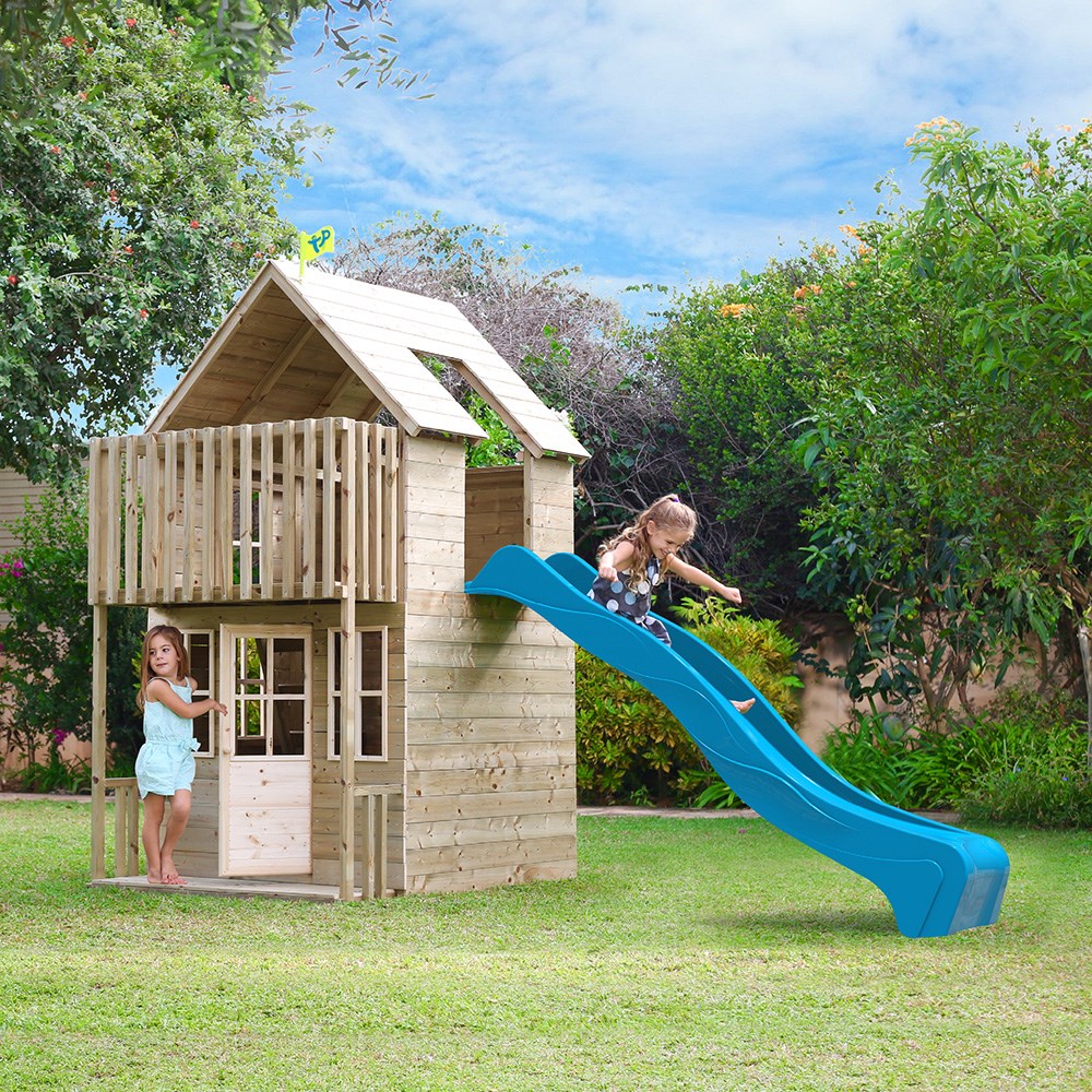 Tp Toys Skye Wooden Playhouse Slide, Small Wooden Playhouse With Slide