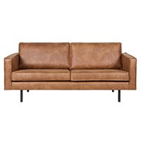Product photograph of Rodeo 2 Seater Leather Sofa In Tan By Bepurehome from Cuckooland