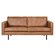 Rodeo 2 Seater Leather Sofa in Tan by BePureHome