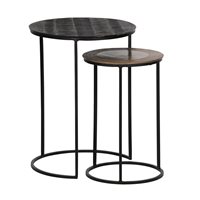Product photograph of Woood Tate Set Of 2 Side Tables from Cuckooland