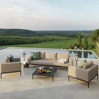 Maze Rattan Outdoor Fabric Eve 3 Seat Sofa Set with Free Winter Cover 