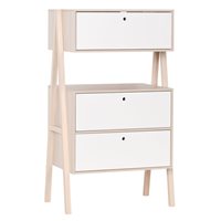 Vox Spot Chest of Three Drawers in Acacia & White