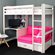 Thuka HIT 7 High Sleeper Bed with Desk and Sofa Bed in Pink