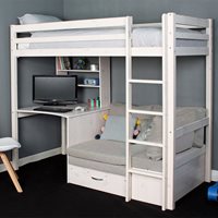 Product photograph of Thuka Hit 9 High Sleeper Bed With Desk And Sofa Bed In Grey from Cuckooland