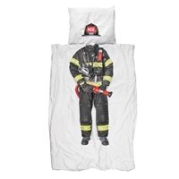 Product photograph of Snurk Childrens Firefighter Duvet Bedding Set from Cuckooland