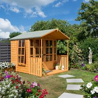 Product photograph of Rowlinson Arley Outdoor Summer House In Honey Brown from Cuckooland