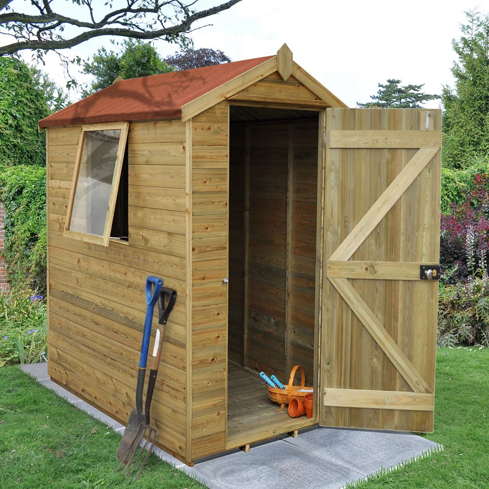 6 x 4 walton's reverse overlap apex wooden shed - what shed