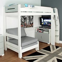 Product photograph of Urban Grey High Sleeper 3 Bed In White Grey from Cuckooland