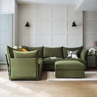 Product photograph of Swyft Sofa In A Box Model 06 Modular Velvet Corner Sofa With Ottoman - Vine from Cuckooland