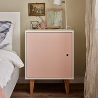 Vox Concept Bedside Cabinet in White & Pink