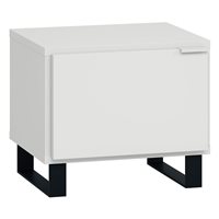 Product photograph of Vox Simple Customisable Bedside Table With Door - White from Cuckooland