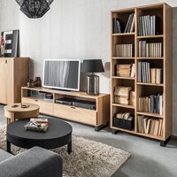 Product photograph of Vox Simple Customisable Narrow Double Bookcase - Grey from Cuckooland