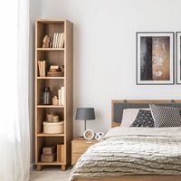 Product photograph of Vox Simple Customisable Narrow Single Bookcase - Grey from Cuckooland