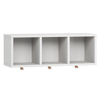 Product photograph of Vox Simple Customisable Wall Shelf With Hooks - White from Cuckooland