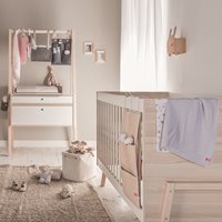 Vox Spot 2 Piece Cot Bed Nursery Set in White & Acacia