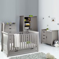 Obaby Stamford Classic Sleigh Cot Bed 4 Piece Nursery Furniture Set 