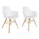 Zuiver Pair of Albert Kuip Retro Moulded Armchairs in White