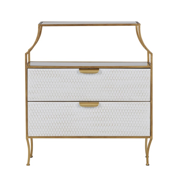 GLAMM CHEST OF DRAWERS in Brass Finish