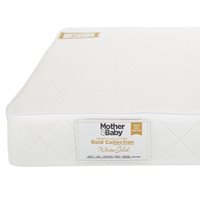 Product photograph of Mother Baby White Gold Anti Allergy Pocket Sprung Cot Bed Mattress from Cuckooland