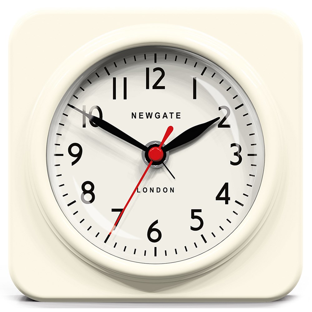 Newgate Biscuit Retro Alarm Clock In White - Newgate Clocks | Cuckooland