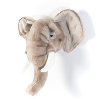 Kids Elephant Plush Animal Head Wall Decor