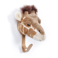 Product photograph of Kids Giraffe Plush Animal Head Coat Hook from Cuckooland