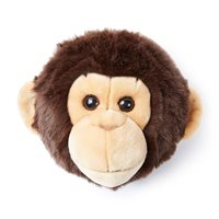 Product photograph of Joe The Monkey Kids Plush Animal Head Wall Decor from Cuckooland