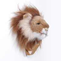 Product photograph of Kids Lion Plush Animal Head Coat Hook from Cuckooland