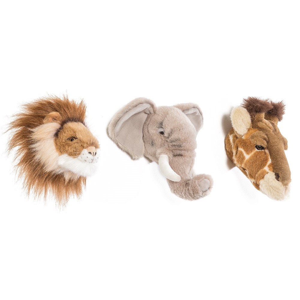 Safari Box Kids Mini Animal Wall Heads - Wild & Soft
