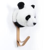 Product photograph of Kids Panda Plush Animal Head Coat Hook from Cuckooland