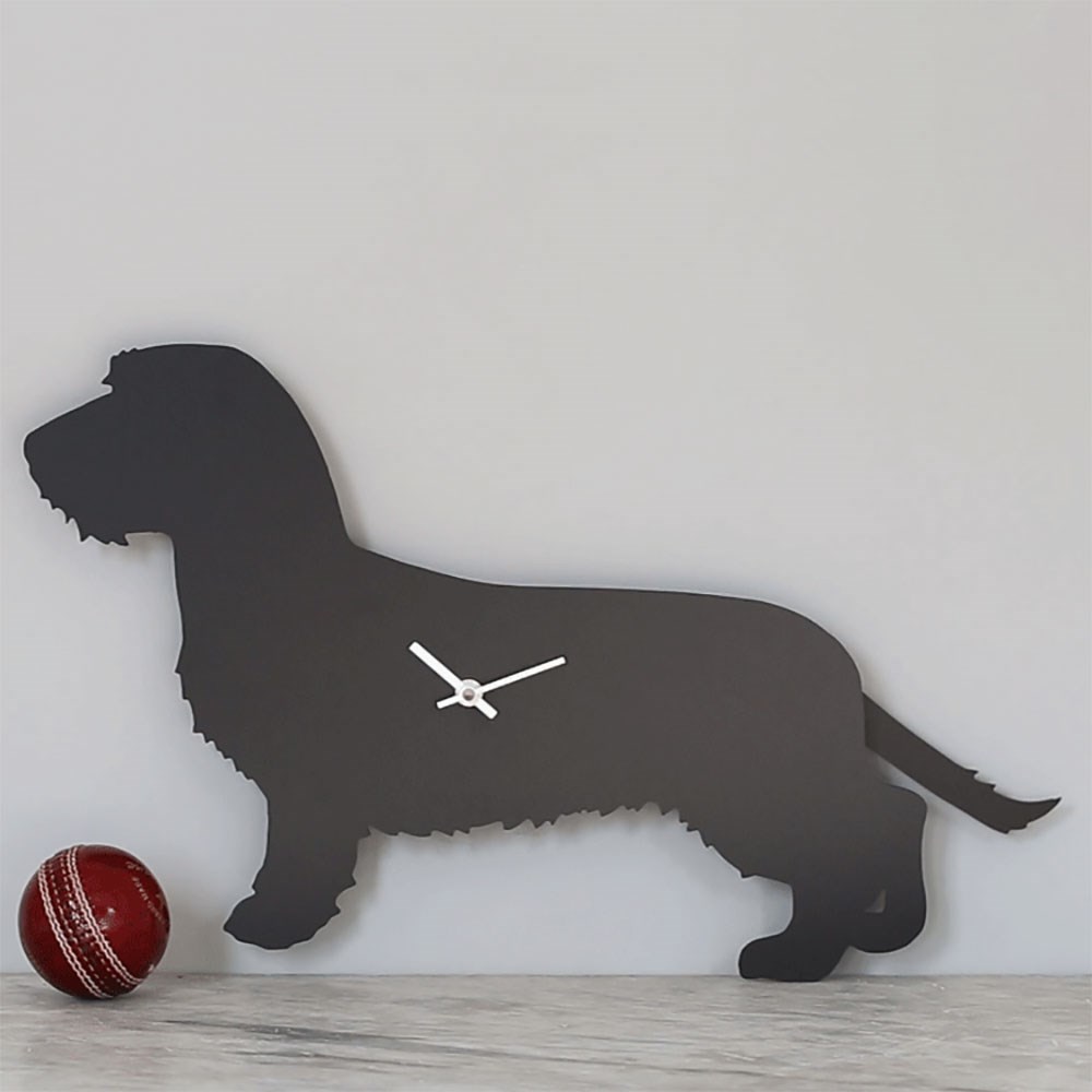 Wagging Tail Wire Haired Dachshund Dog Clock - The Labrador Company | Cuckooland