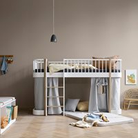 Product photograph of Oliver Furniture Wood Original Children S Low Loft Bed In White Oak from Cuckooland