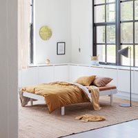 Product photograph of Oliver Furniture Wood Small Double Lounger Bed - White Oak from Cuckooland