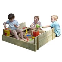 Product photograph of Tp Toys Children S Wooden Lidded Sandpit from Cuckooland