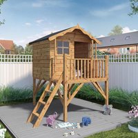 Product photograph of Mercia Kids Poppy Wooden Playhouse With Tower from Cuckooland