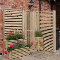 Product photograph of Rowlinson Horizontal Slat Garden Screens - 4 Pack from Cuckooland