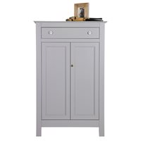 Product photograph of Woood Eva Fsc Pine Storage Cabinet - Concrete Grey from Cuckooland
