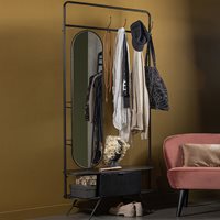 Product photograph of Woood Rink Coat Rack With Rotating Mirror from Cuckooland