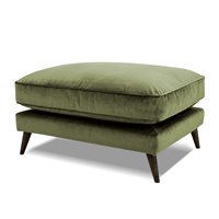 Product photograph of Stratus Sustainable Velvet Footstool from Cuckooland