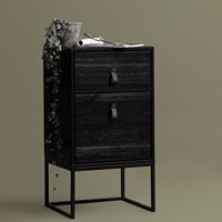Woood Zola Bedside Table with Door & Drawer