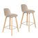 Zuiver Pair of Albert Kuip Retro Moulded Counter Stools in Taupe