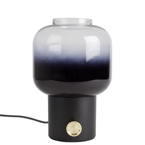 ZUIVER OMBRE GLASS TABLE LAMP in Black