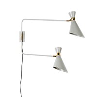 Product photograph of Zuiver Shady Double Wall Lamp - Grey from Cuckooland
