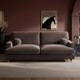 SOLACE+CO Addison 3 Seater Sofa with Caster Legs Mocha Velvet